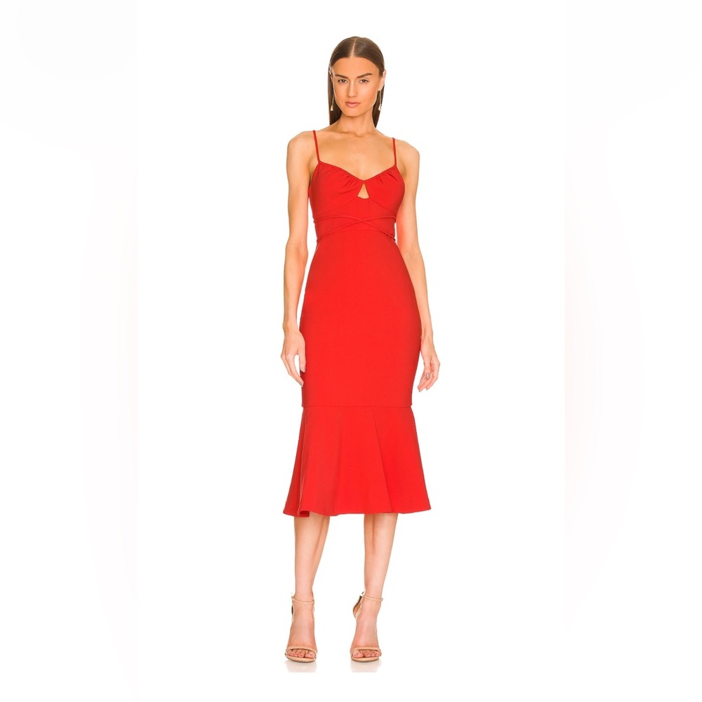 LIKELY Kiki Dress in Bitteesweet Red